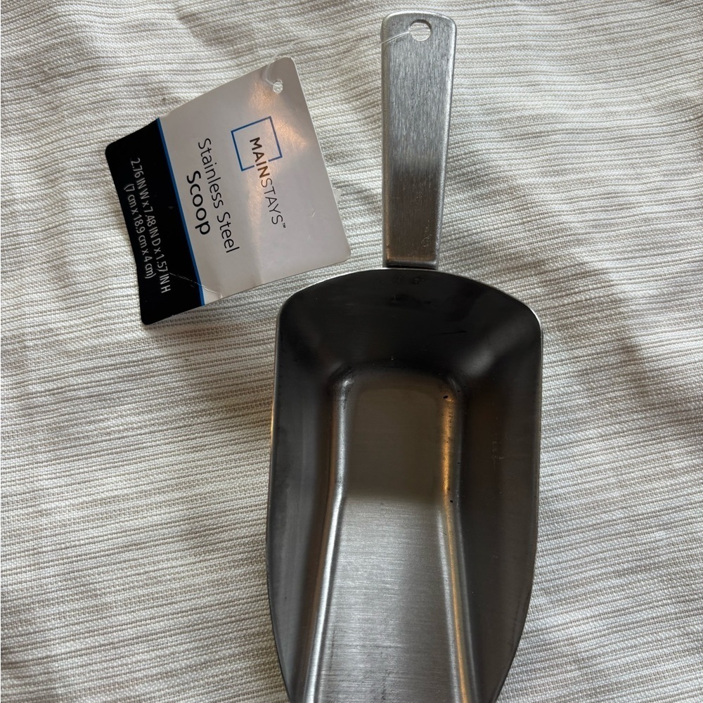 New Stainless steel ice scoop mainstays scoop with handle